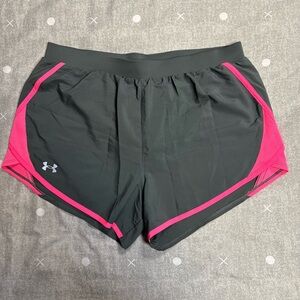 2/$30✨ Under Armour | Grey and Pink Fly By 2.0 Shorts